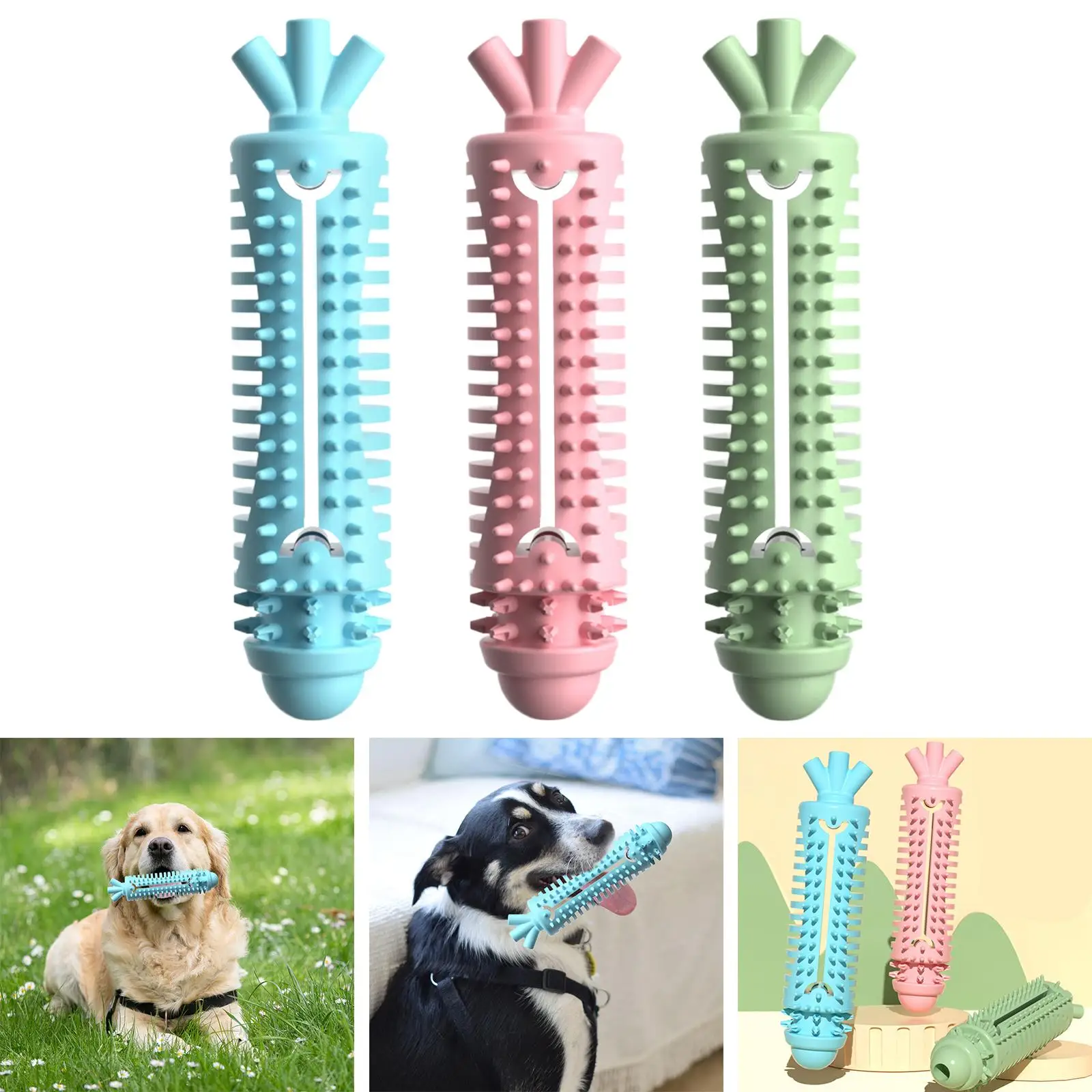 Dog Chew Toy Pet Interactive Toothbrush Travel Instinct Training Educational Toy Puppy Teething Toys for Small Medium Doggy