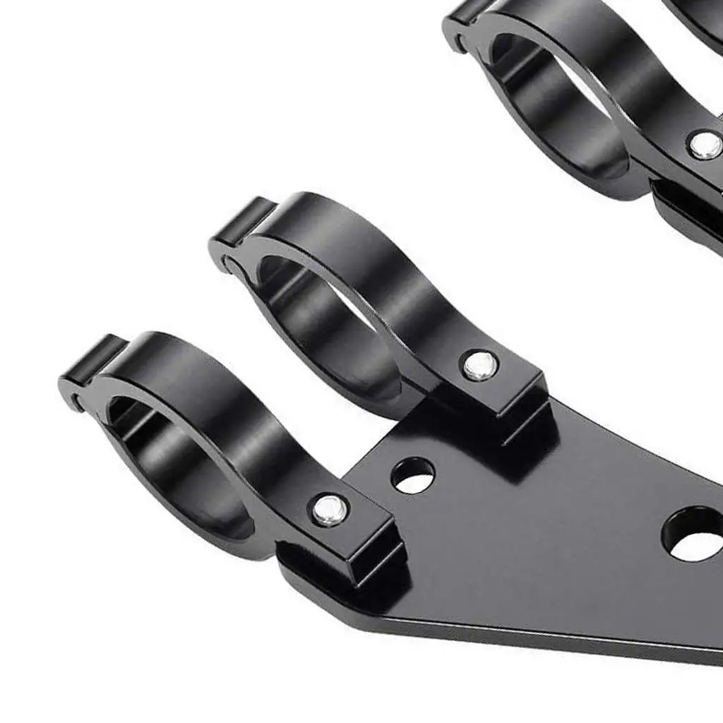 2x Fork Headlight Mounting Bracket Universal ( Black ) for