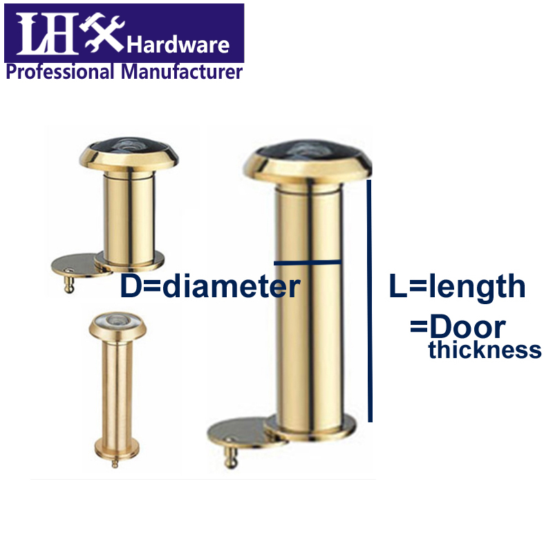 Description Picture 5 of itemBrass Door Peephole Viewers for Home Security 14-24mm Diameter 35-110mm Thickness Gate Hardware DIY YP294 i