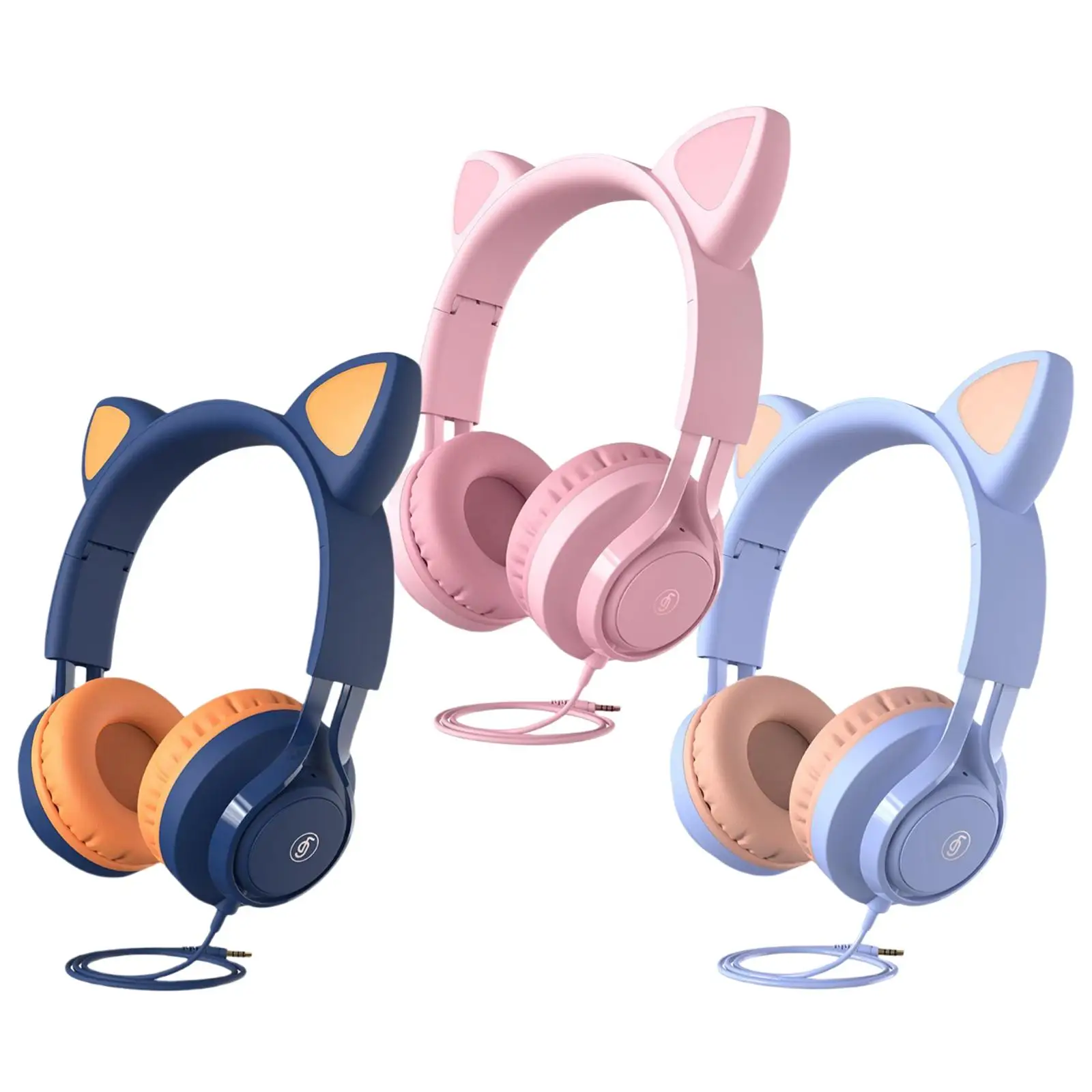 Cute  Headset Over Ear with Microphone 5dB Music   Headphone for Game Moble Phone Laptop Children girls and boys