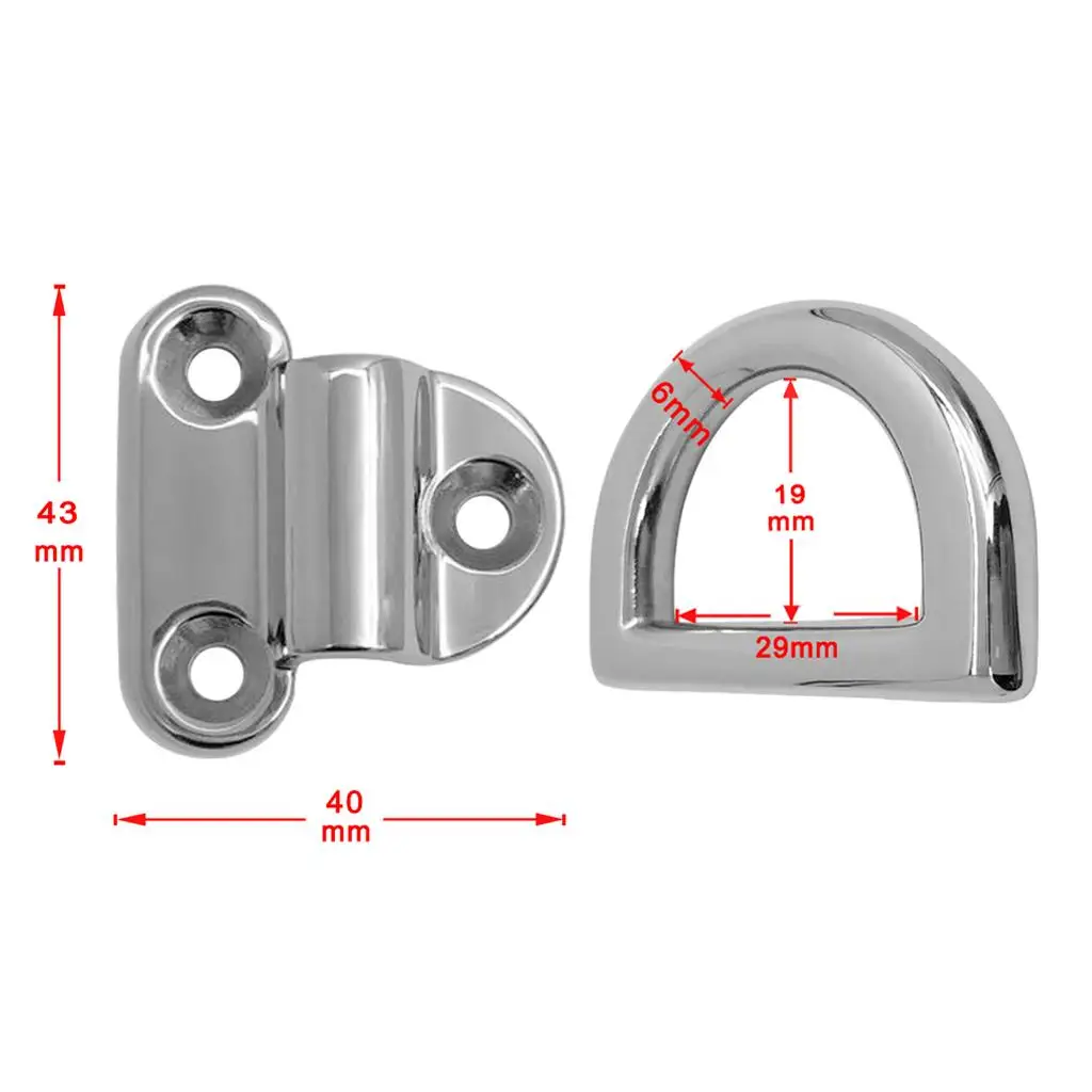 Stainless D  Anchor for  Trailer Marine Boat RV with Mounting Bracket