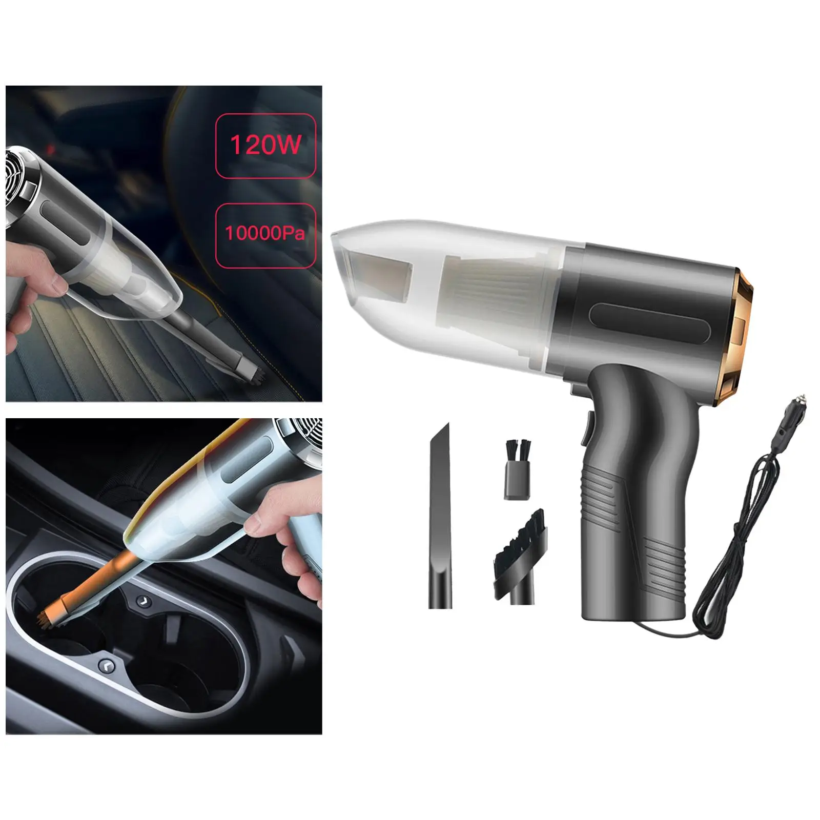 Car Vacuum Cleaner, 12000Pa Handheld Vacuum Portable Rechargeable, Vacuum Cleaner for Car, Home, Pet Hair