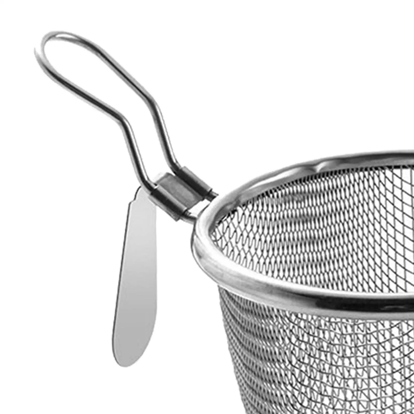 Stainless Steel Mesh Strainer Hot Pot Colander with Handle Food Colander for