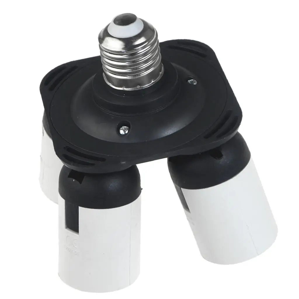 E27 to E27 LED Lamp Bulbs Socket Splitter Adapter Holder For  