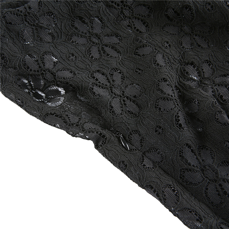 y2k Going Out Mini Lace Dress Summer Women See Through Short Sleeve V Neck Hollow Out Button Down A Line Dress Clubwear