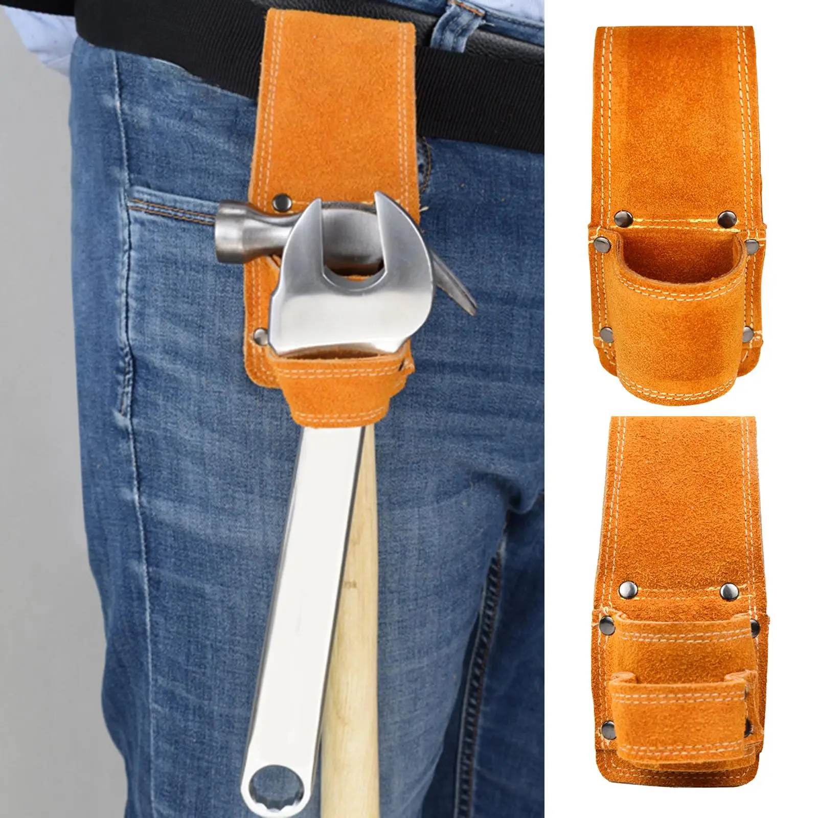 Axe Belt Loop Pocket Handmade Hammer Holster for Wrench Handcraft Carpenters