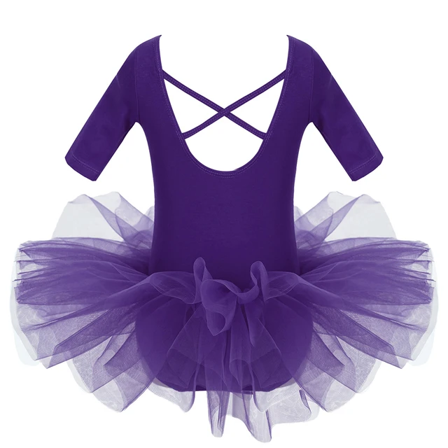 Girls Ballet Tutu Dress Kids Gymnastics Leotards Tulle Skirt