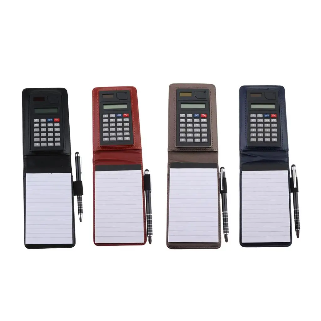 Portable Fine PU Leather Top Notebooks With Calculator And  - 