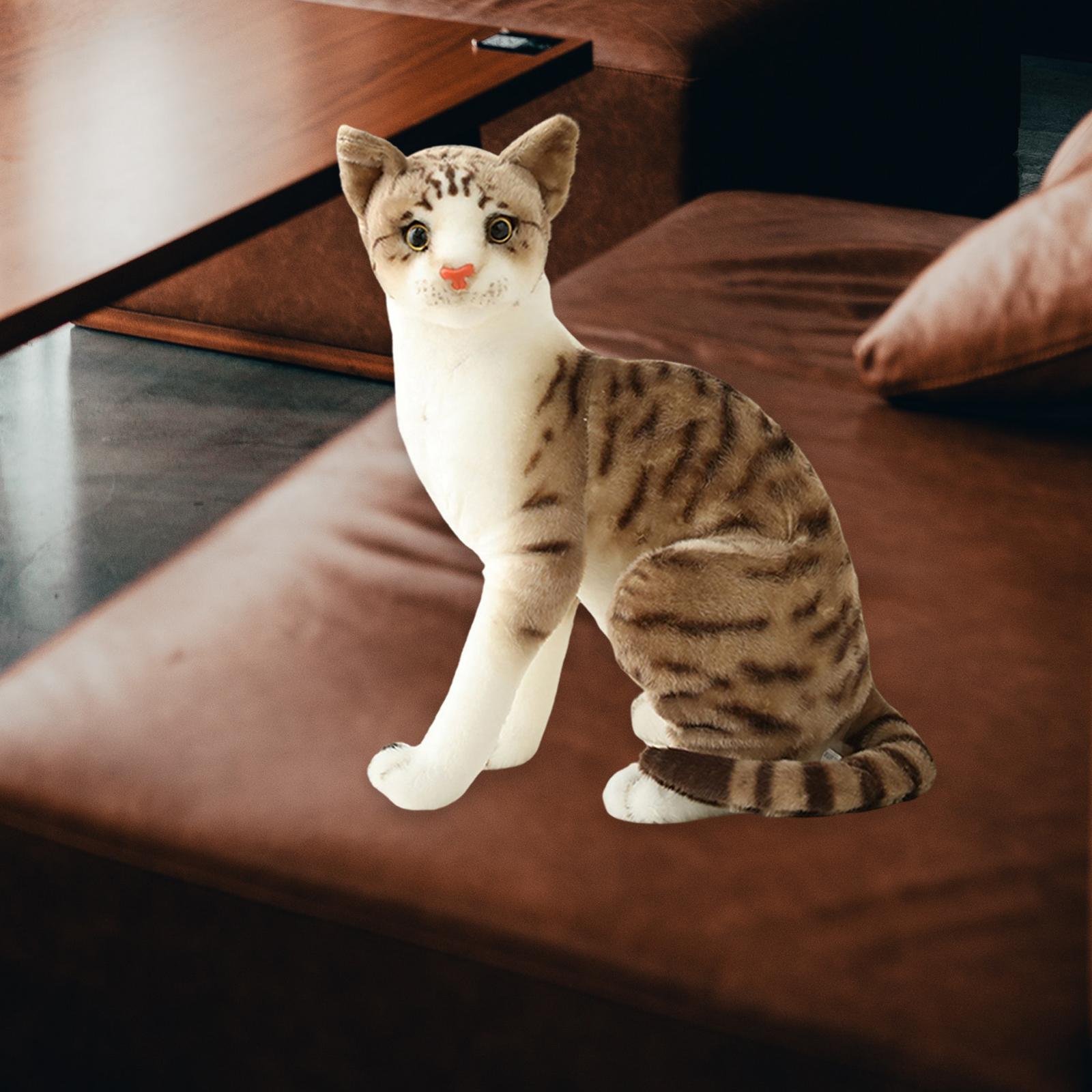 cat plush toys skin Friendly Lifelike Doll Lovely Simulation Siamese Cats for