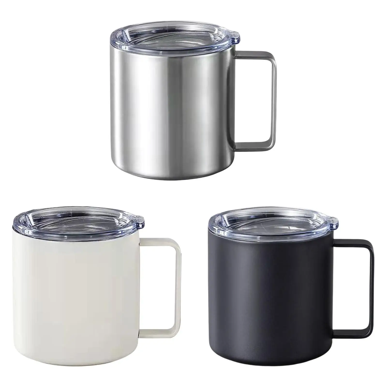 Heat Insulation Coffee Cup with Lid Drinkware Double Wall Water Cup for Camping Kitchen