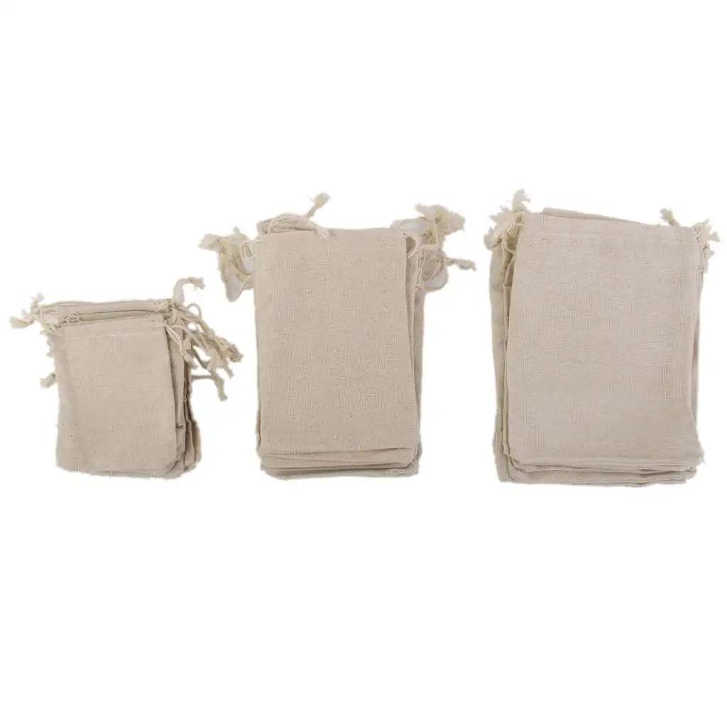 10x Small Burlap Bags Jewelry Jewelry Pouches for Wedding Party Favor Craft