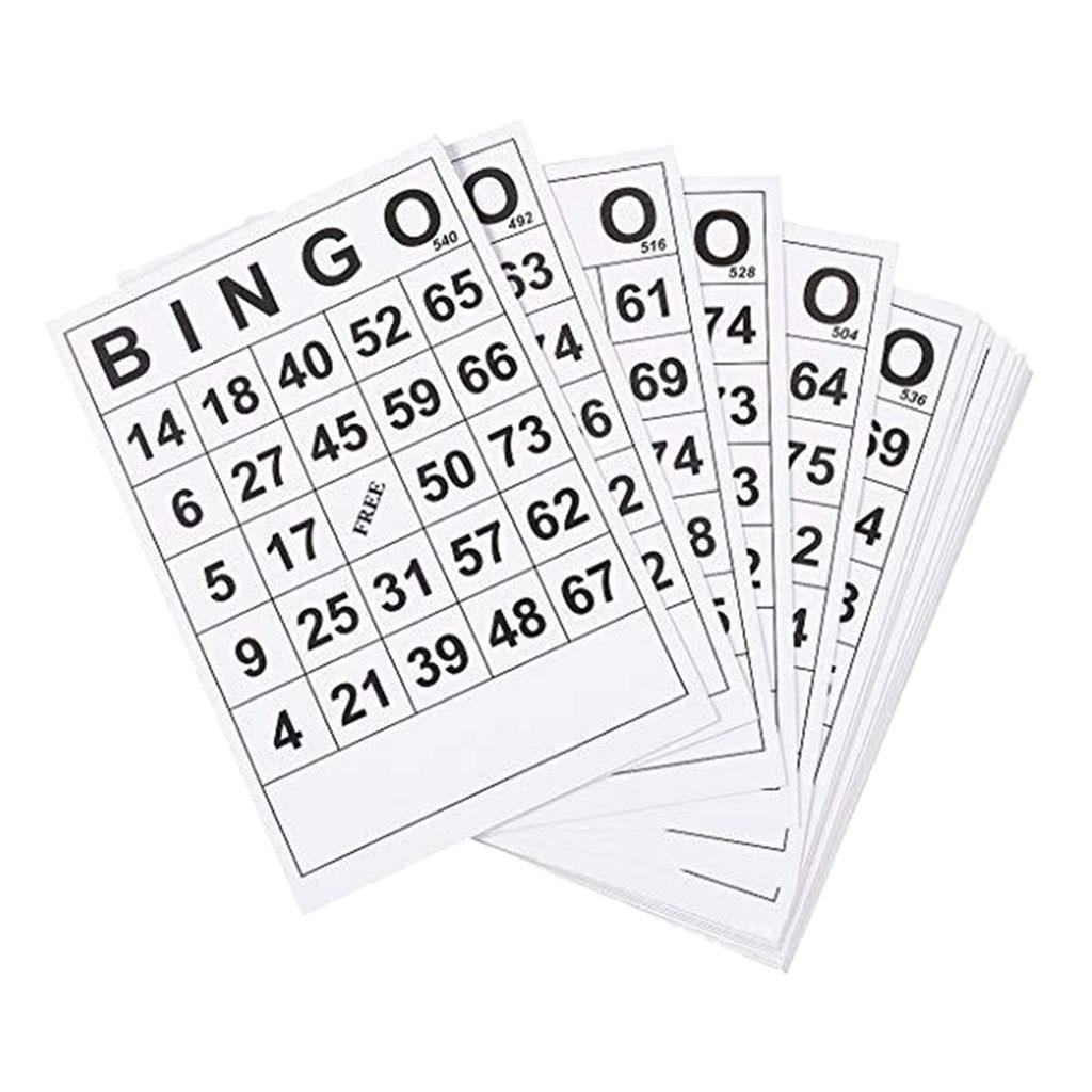 60pcs Large Bingo Cards Easy Read for Adults & Children Bingo Game Cards Sheets 0 To 75 Digits 5.9x7.1