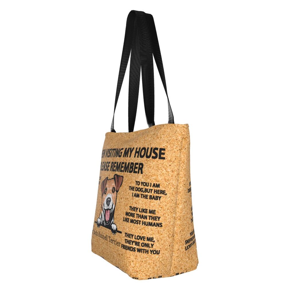 Personalizado Adorável Pug Dog Canvas Shopping Bag