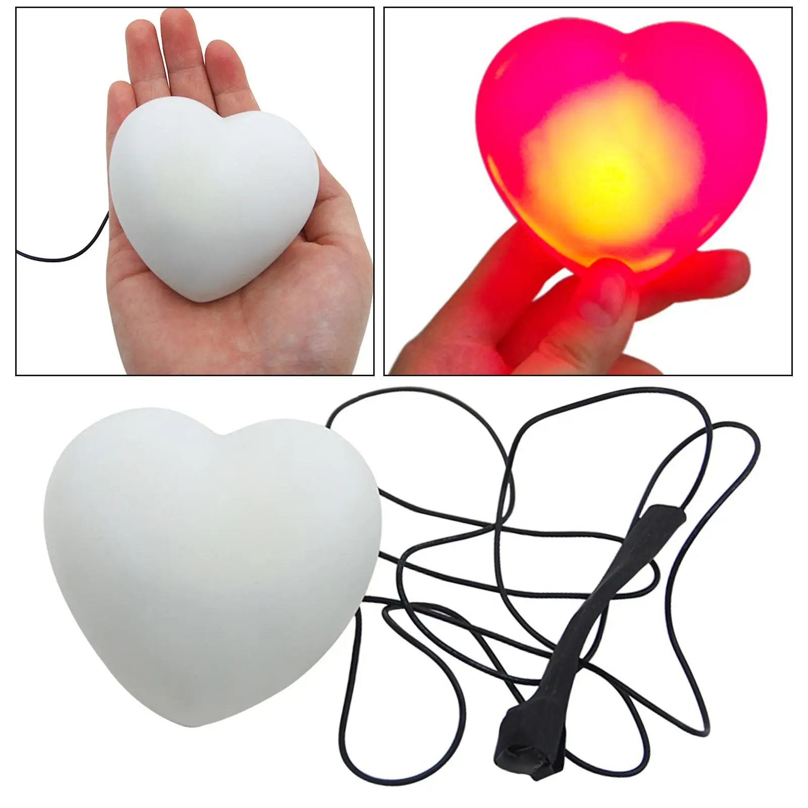 Light On Chest Decoration Tricks Props Comedy Accessories Magic Props Heart Chest Heart Shaped for Party Valentine Graduation