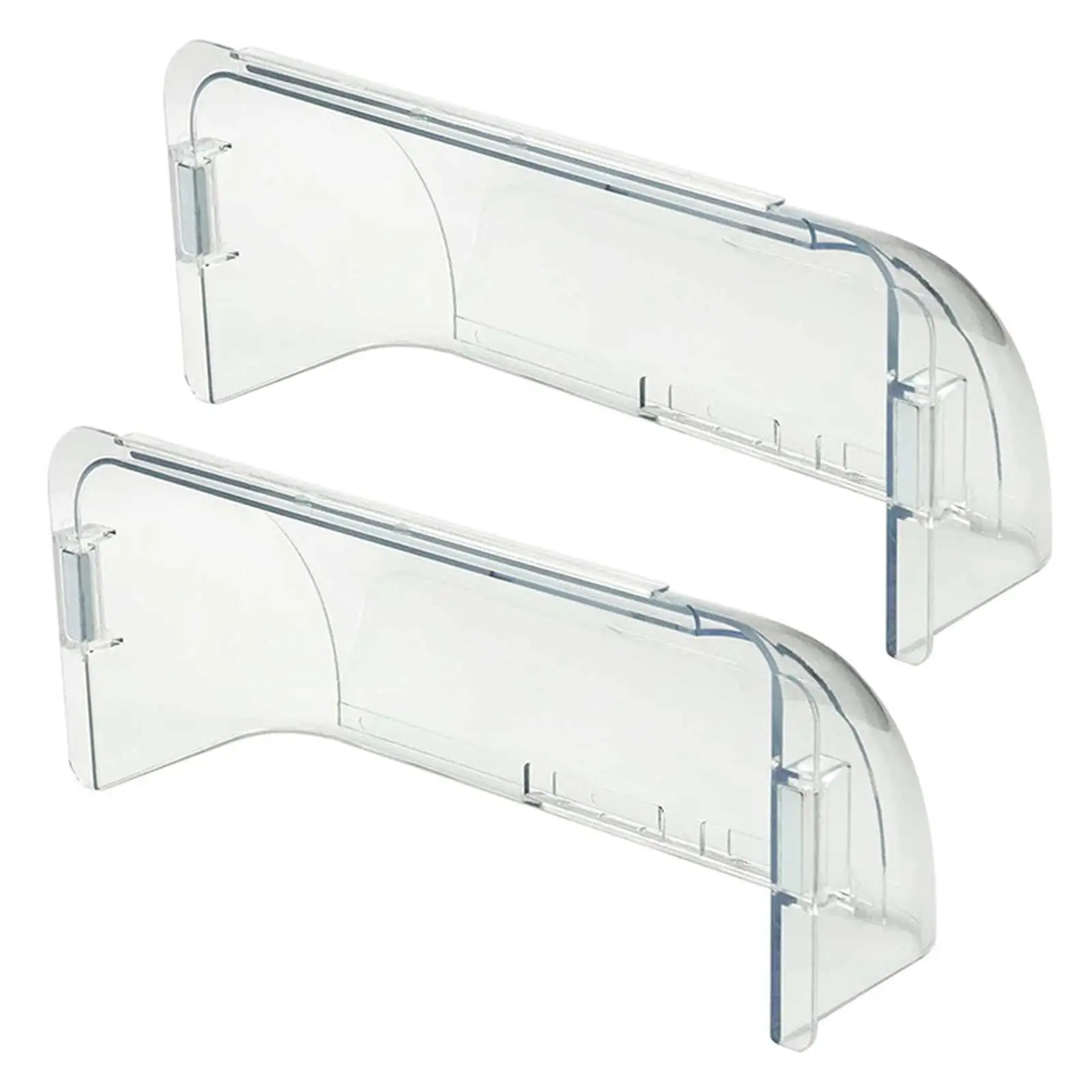 2x Transparent Deflector Adjustable Air Vent Deflector Between 9-14 Vent Covers for Air Conditioning Sidewall