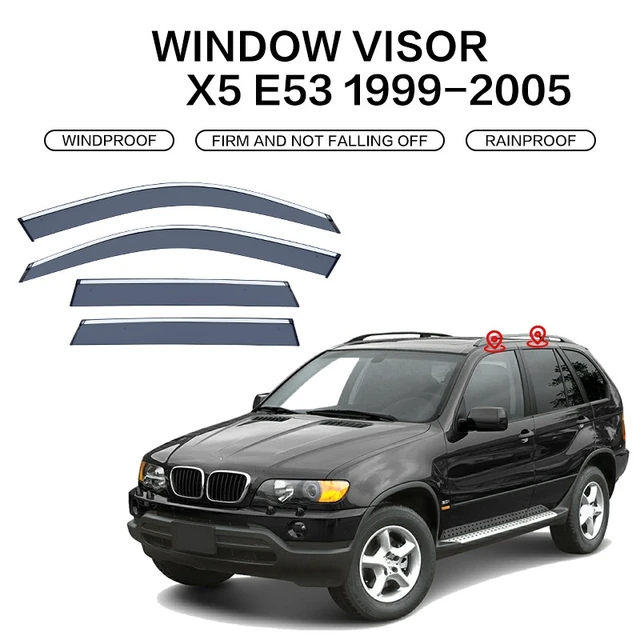 Für BMW X5 E53 E70 F15 G05 Fenster visier Zubehör Helle Streifen Wind  Deflektoren Visiere Regen Wache Tür Vent Shades ventvisor - AliExpress