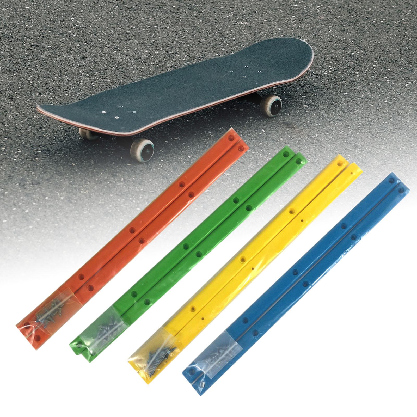 2x Edge Protective Strips Deck Longboard Rib Strap Belt Equipment Skateboard Rails Slide Rails for Outdoor Sports Skate Board