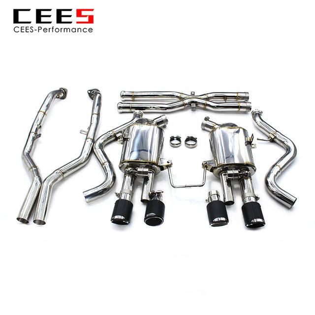 Cees catback排気bmw M3 E92 4.0L 2008-2013パフォーマンスバルブ排気管マフラーステンレス鋼エスケープ排気システム -  AliExpress