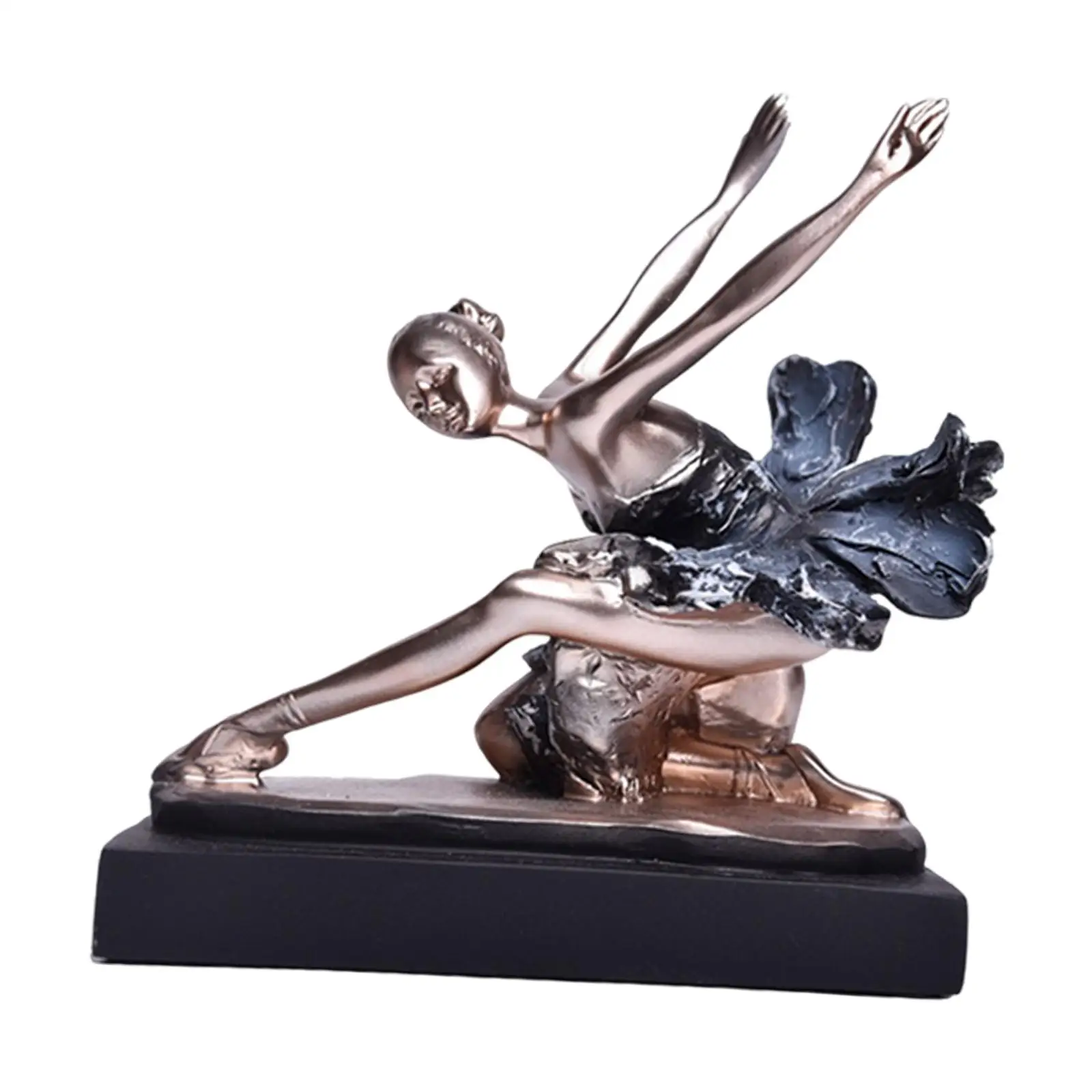 Dancer Figurine Graceful Resin for Bookshelf Garden Ornament