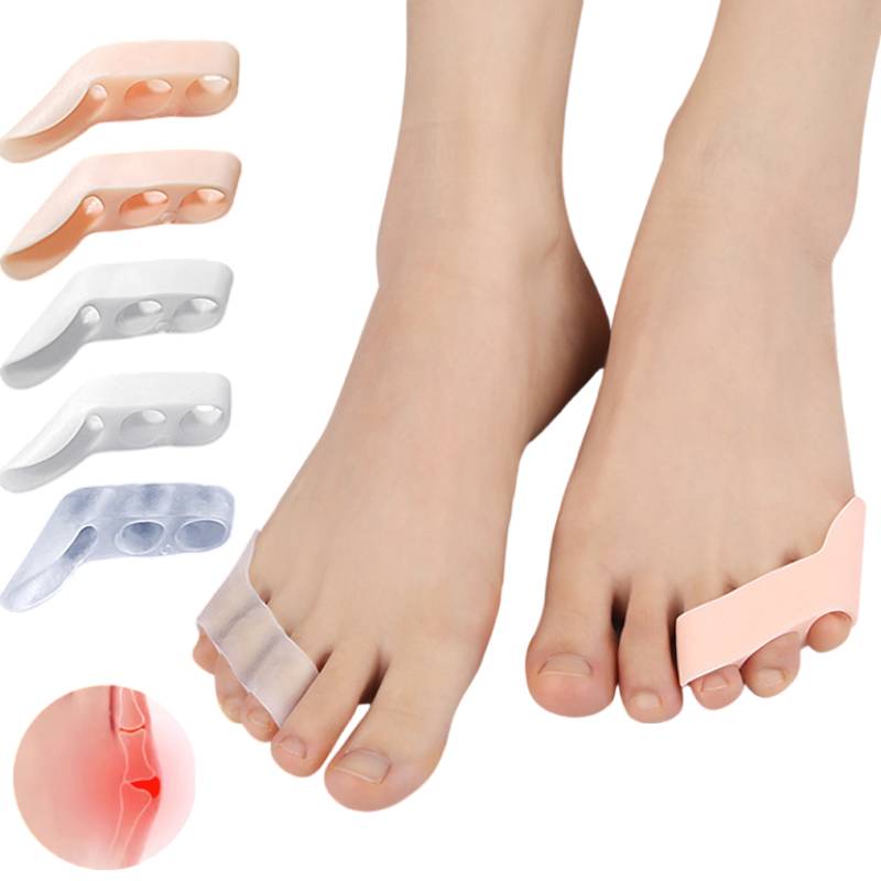 Best of 2Pcs / 4Pcs Three-holes Pinky Toe Separator Silicone Little Protectors Gel Spacer Bunion Corrector Pain Relief Foot Care Pedicure Reviews & Tips