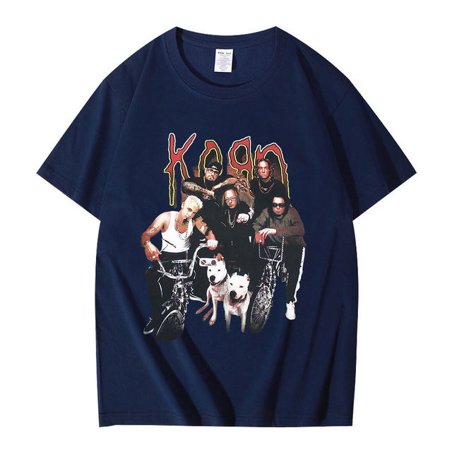 90s American Rock Band Korn T Shirt Metal Gothic Men Women Vintage  Oversized T-shirt Streetwear Summer Short Sleeve T Shirts - AliExpress