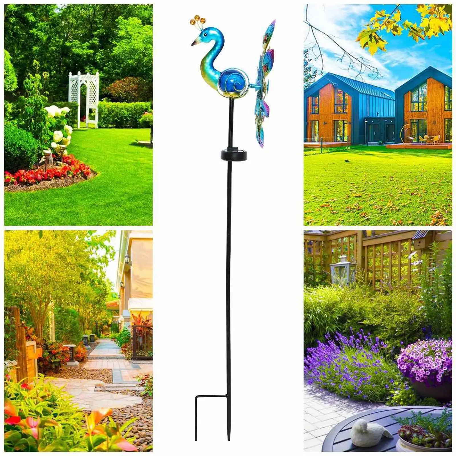 Solar Powered , with Stake Stake Light for Walkway Outside Decoration