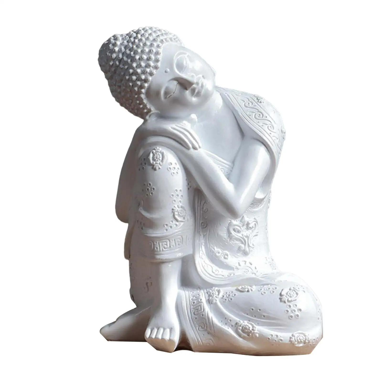 23cm Resin White Sleeping Buddha Statue Crafts Living Room Home Decor bring good luck and auspiciousness