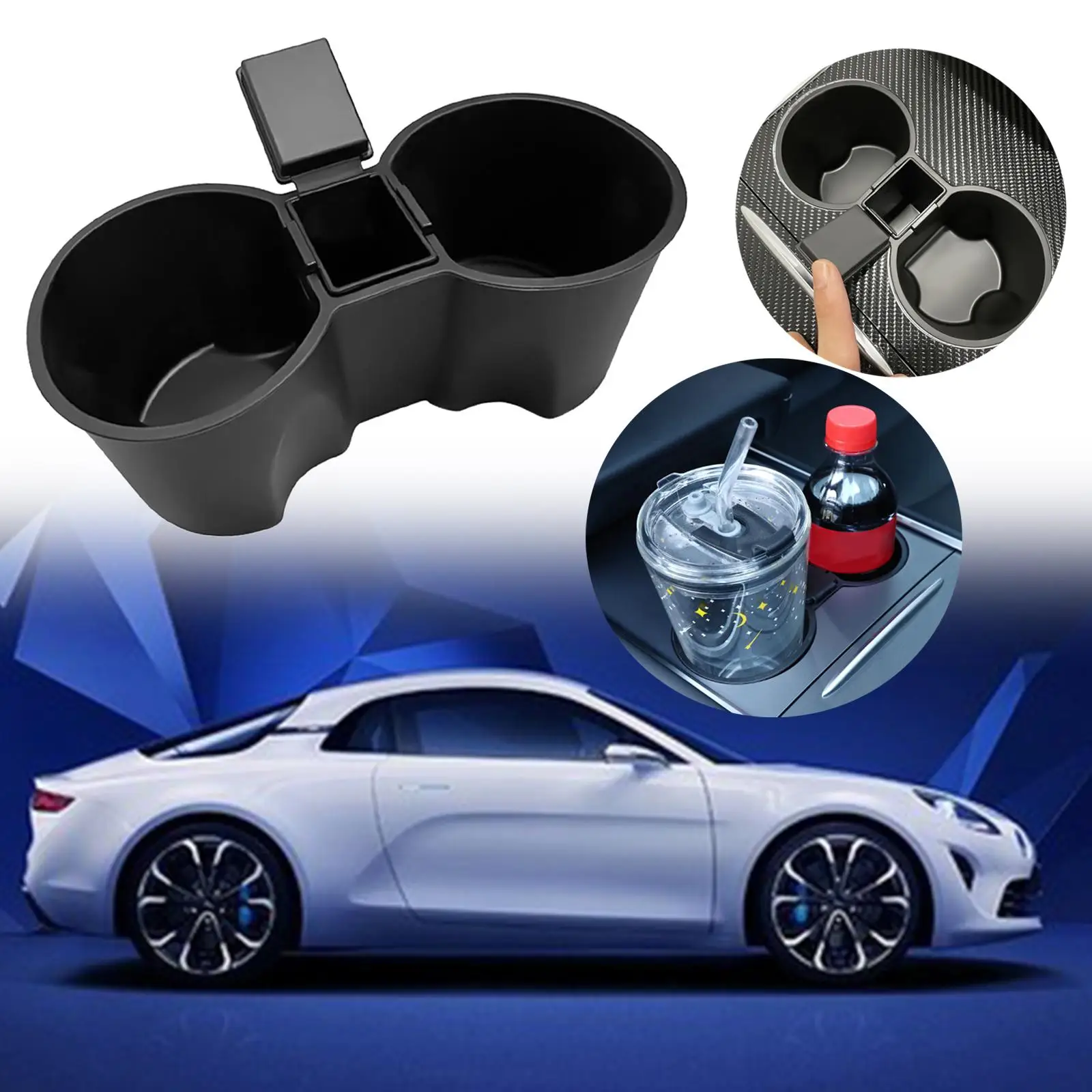 Car Water Cup Holder Slot Slip Limit Clip Silicone   Insert Mug Center Console Coffee  for /Y