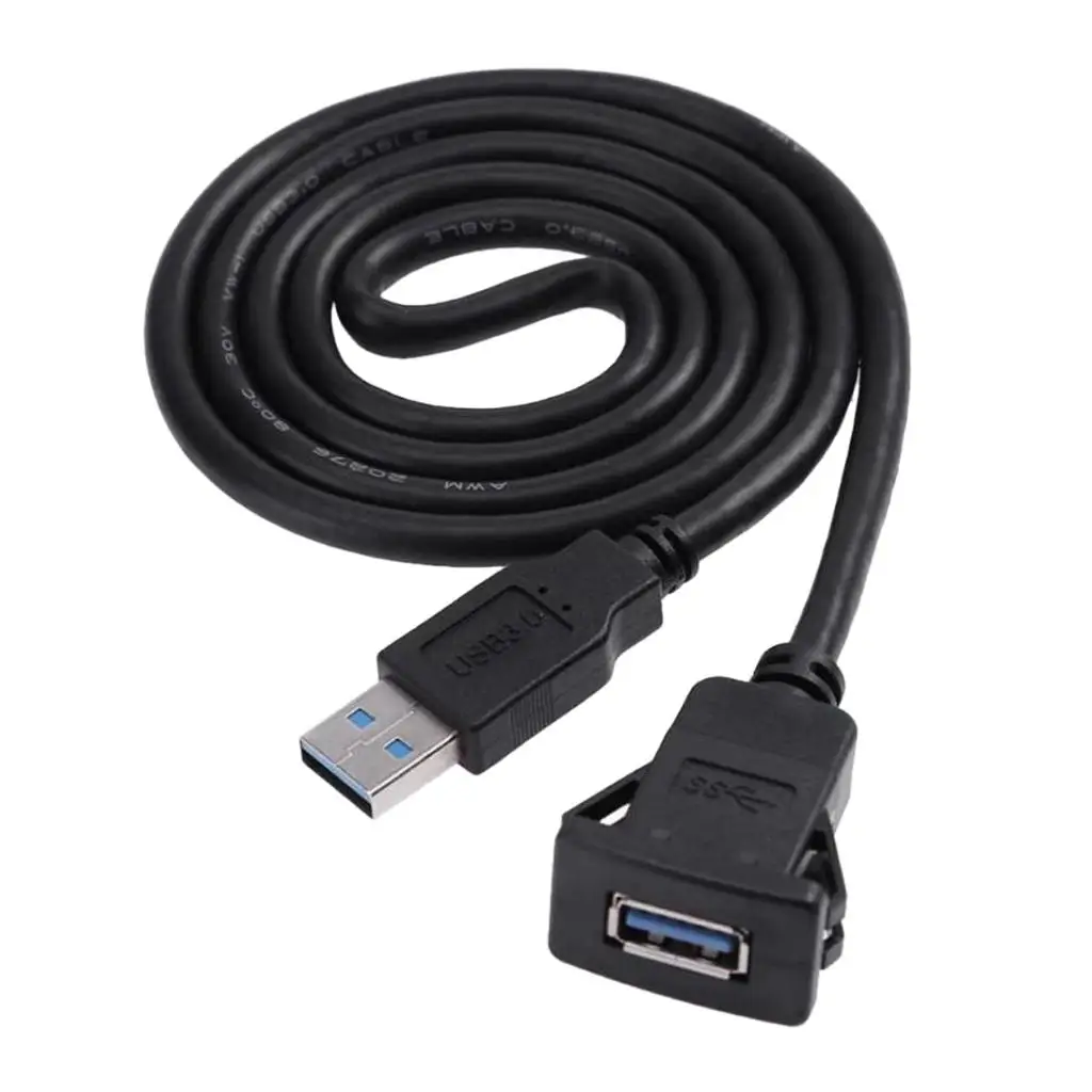 Car Dashboard Flush mountinging Panel 1M USB Extension Cable,1pc