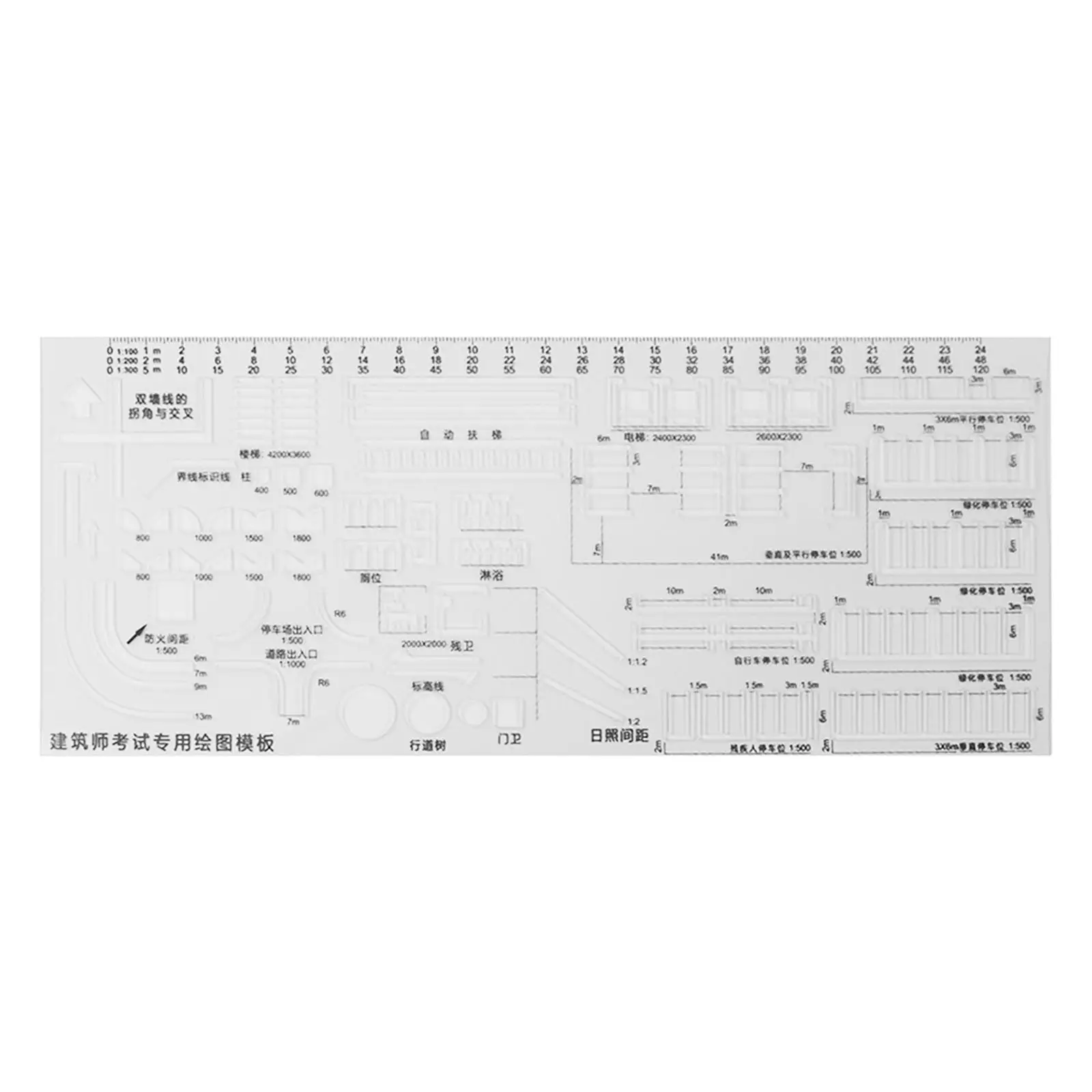 Drawing Ruler Architecture Template Measuring Draft Ruler Stencils Architect Exam Stationery Multifunctional Drawing Supplies