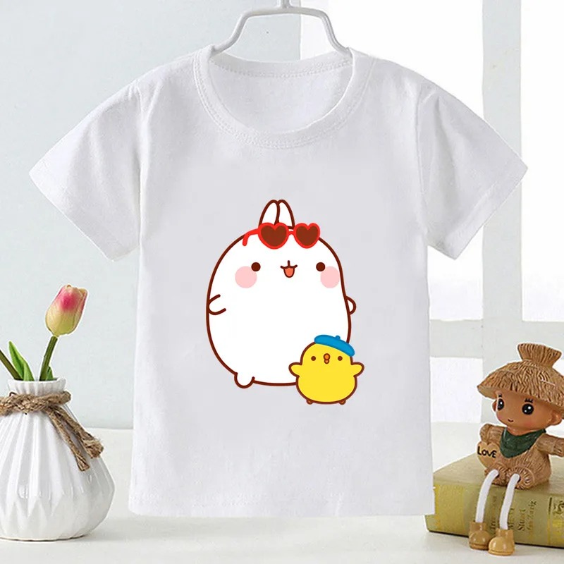 Title 5, Molang et Piupiu imprimé dessin animé T-shirt p...