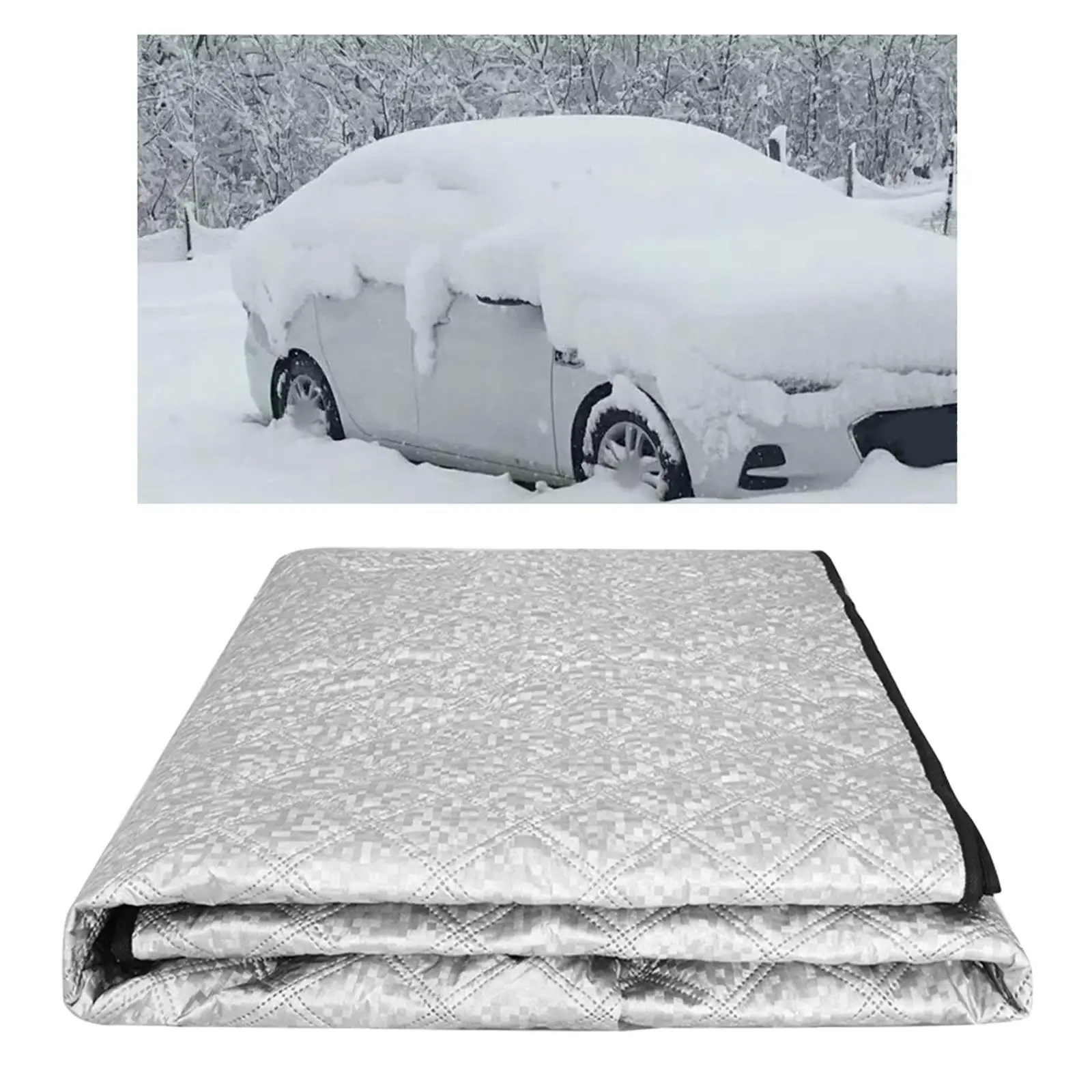 Large Car Windshield Snow Cover Foldable Winter & Summer Frost Protection for Truck SUV