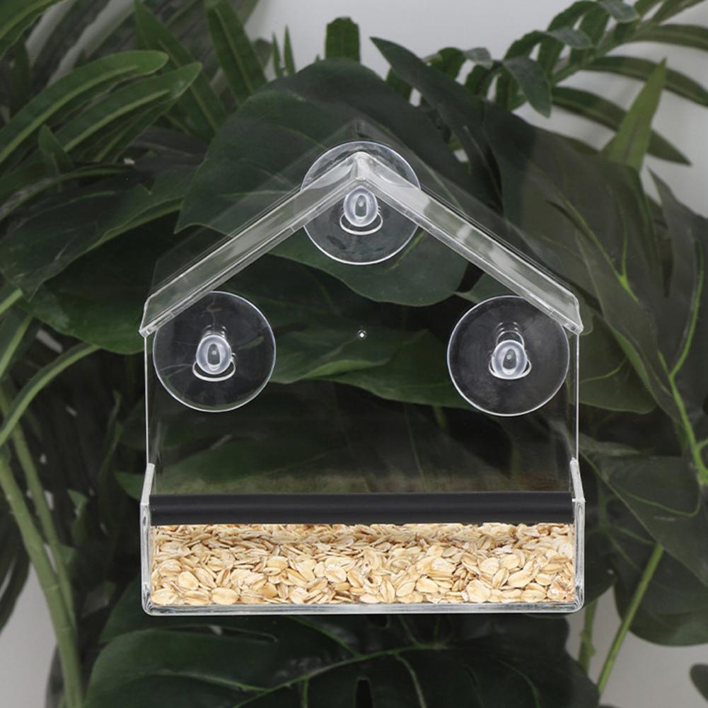 Title 3, 1 Pcs Bird Feeder Acrylic Transparent Window Bi...