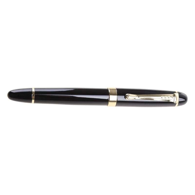 Jinhao x450 caneta fonte, média, preta, dourada, presente