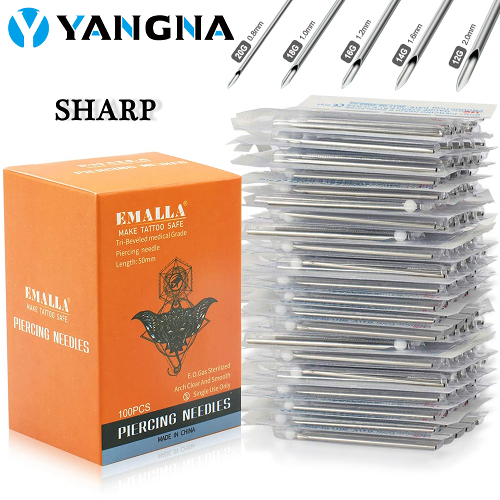 Best of 100pcs Disposable Sterile Body Piercing Needles 12G 14G 16G 18G 20G Tattoo Needle For Navel Nipple Lip Navel Ring Kits Supply Reviews & Tips