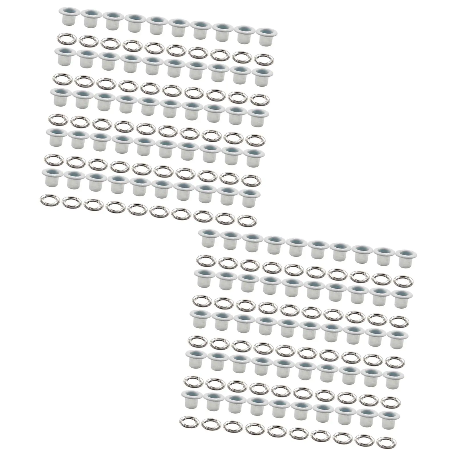 100x Hole Metal Eyelets Grommets 6mm Multipurpose Heavy Duty Round Shape for Leather Curtains Scrapbooking Clothing Card Making