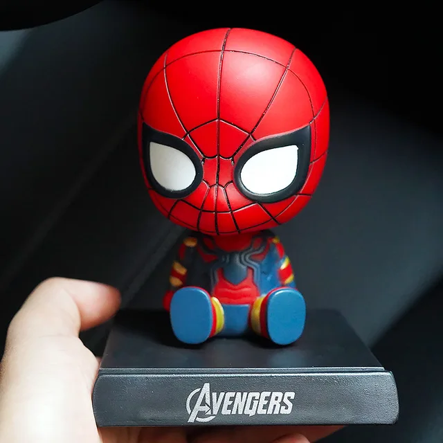 Car Ornament Spiderman Toy Resin Magnet Auto Interior Dashboard
