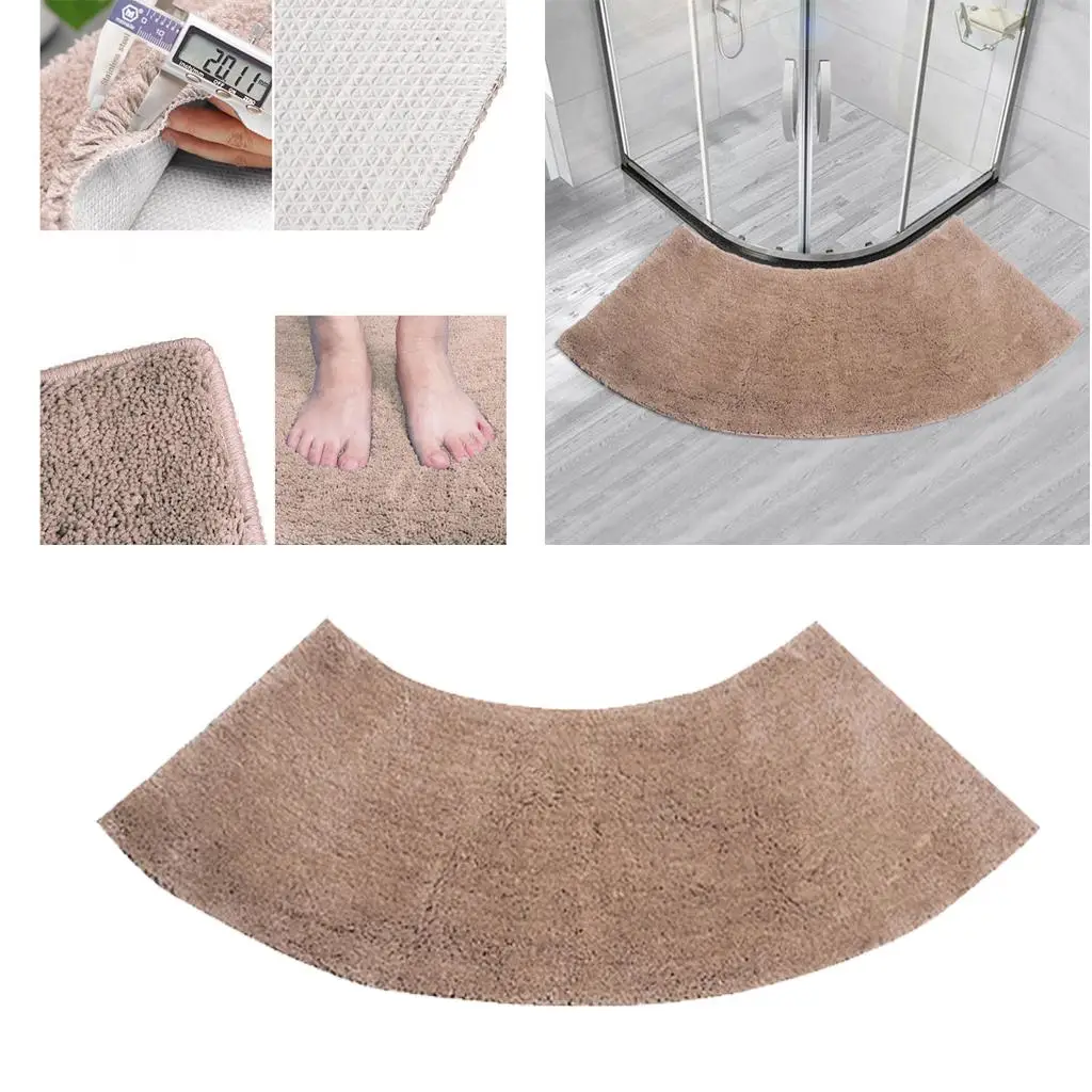 Sector Non-Slip Corner Shower Mat Soft Anti-skid Bathroom Pad Tub Bathroom