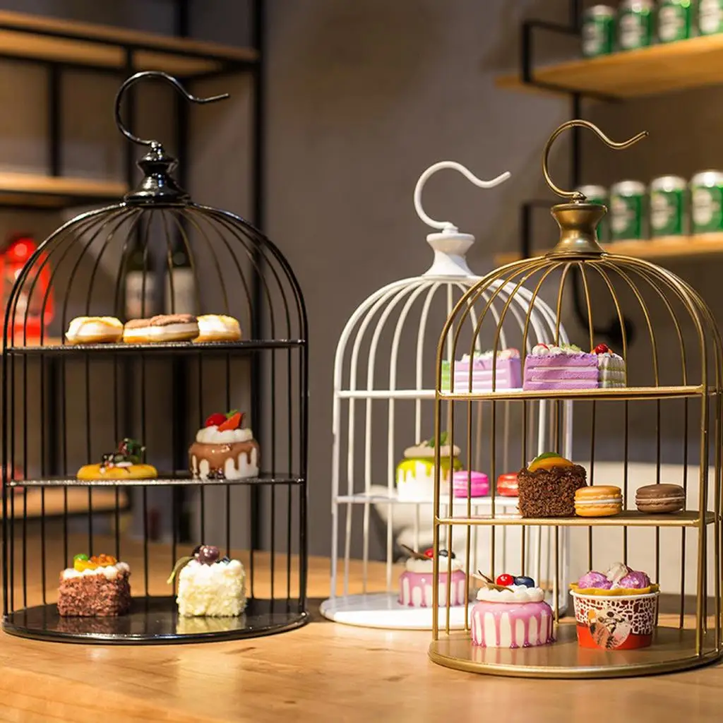 European Three-Layer  Shape Snack Tea Dessert Cake Stand Tray