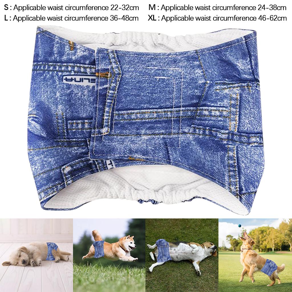  Male  Wrap ,Nappy Underpants High Absorbing Soft Reusable Sanitary Pants for Small Medium Large Doggy  Supplies