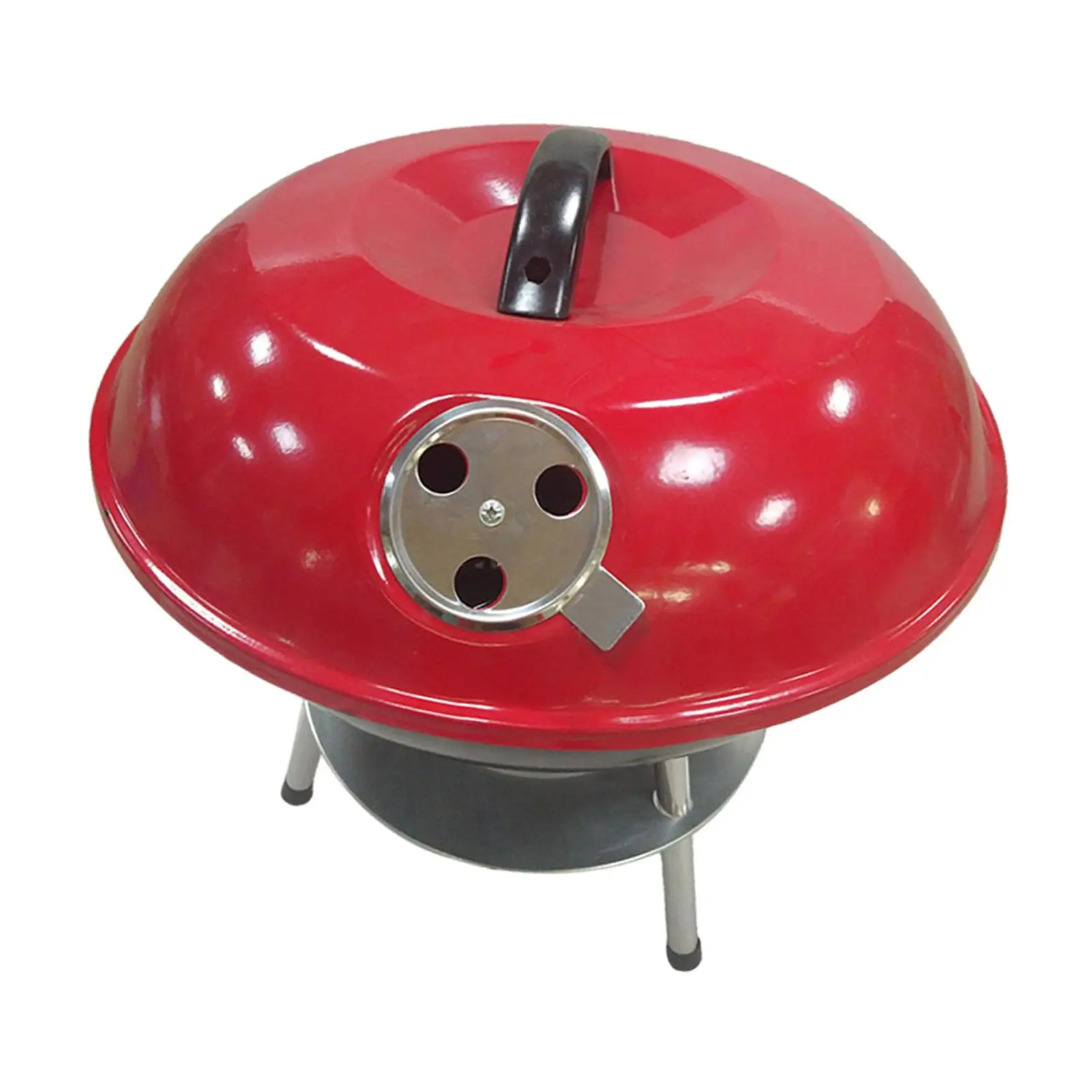 BBQ Grill Apple Shape Charcoal Stove for Backyard Camping Outdoor Grilling