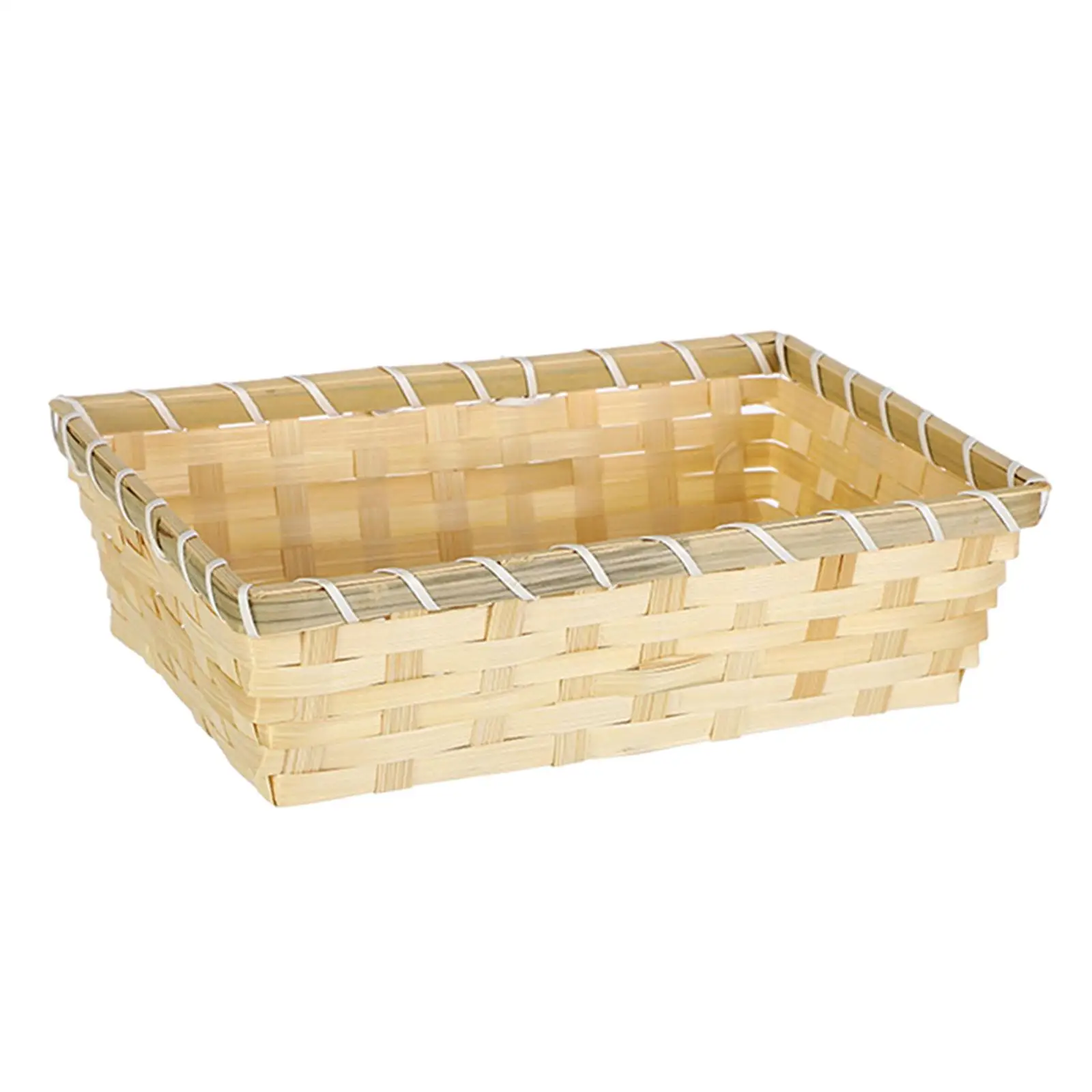 Storage Basket Multipurpose Woven Sundries Bread Basket Food Serving Basket for Office Closets Pantry Shelves Kitchen Bathroom