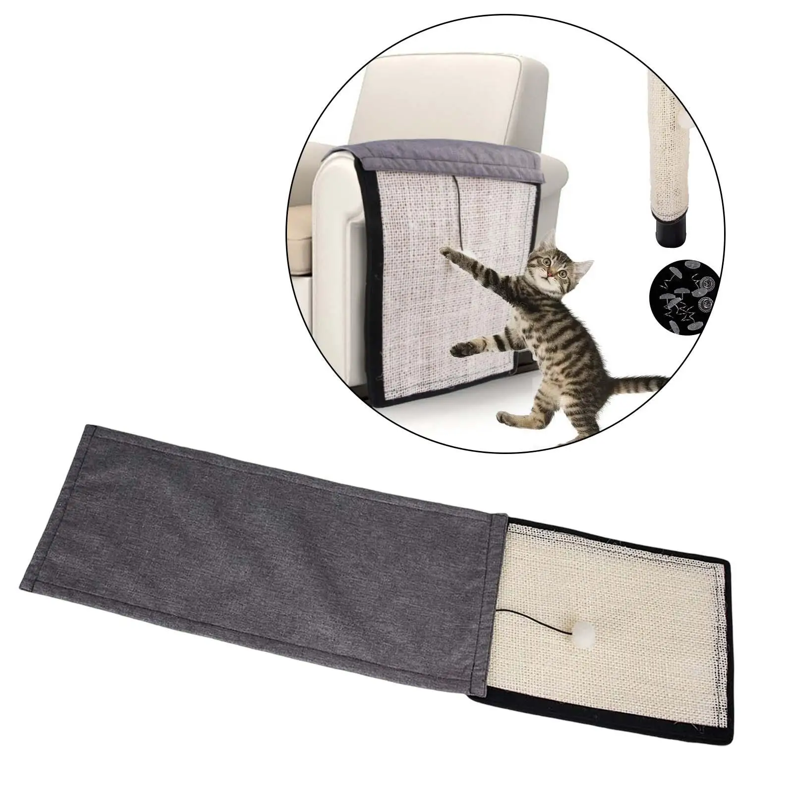 Pet Cat Scratching Mat Sisal Shield Sofa Protection Pads Safe to Use Scratch Bed Furniture cat pet scratches post Kitten Chair