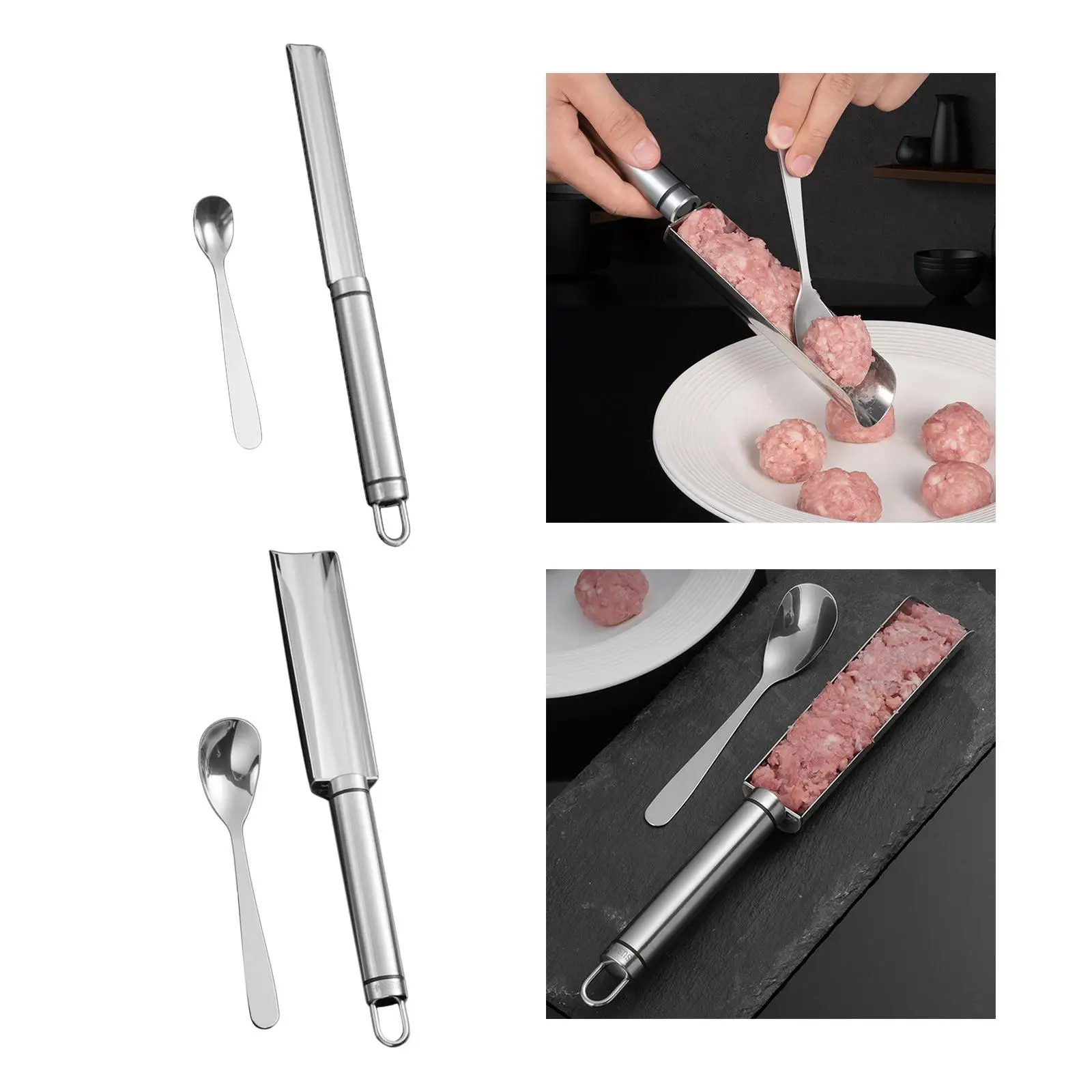 Meatball Maker Scoop Kitchen Tool Household Reusable Gadgets Utensils Stainless Steel for Cooking Prawn Balls Hotels Burger
