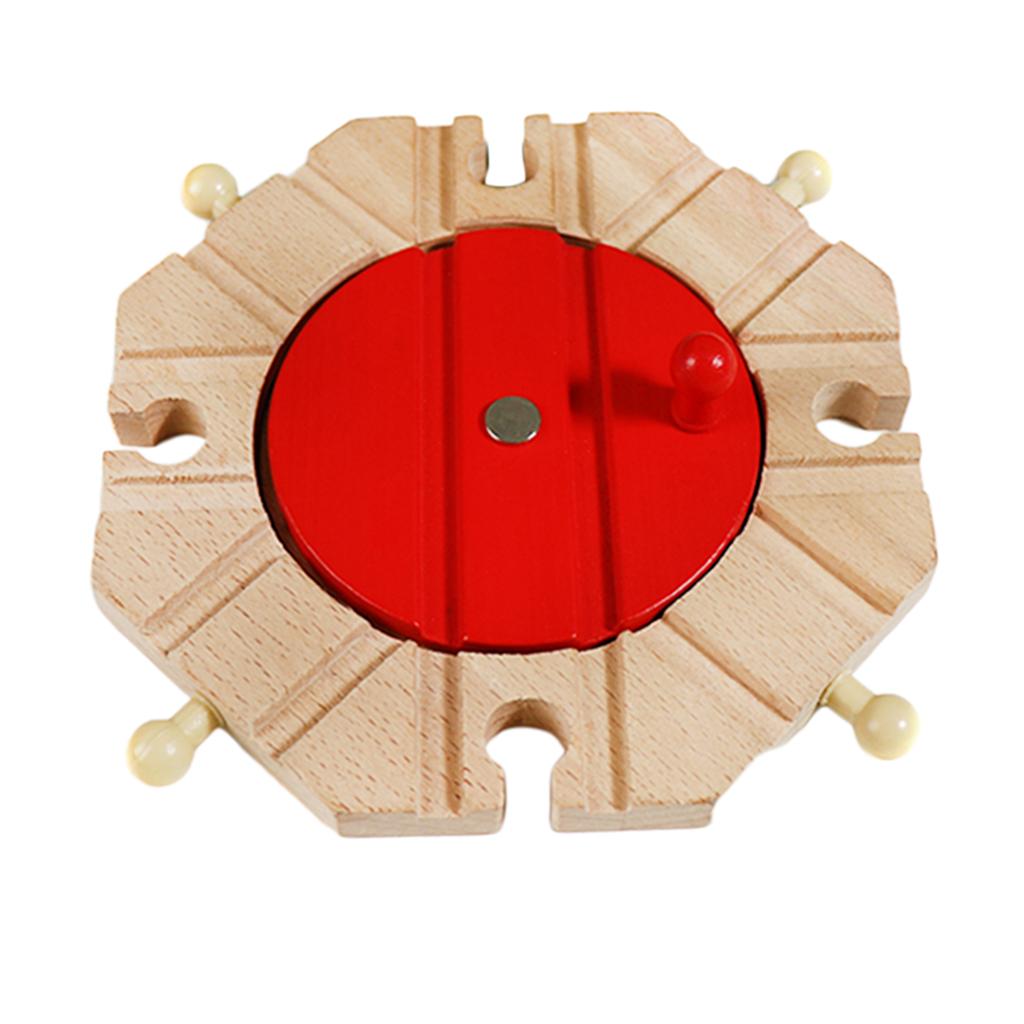 1x Wooden Railway Train Set Track Toy Accessories Kids Toys Turntable