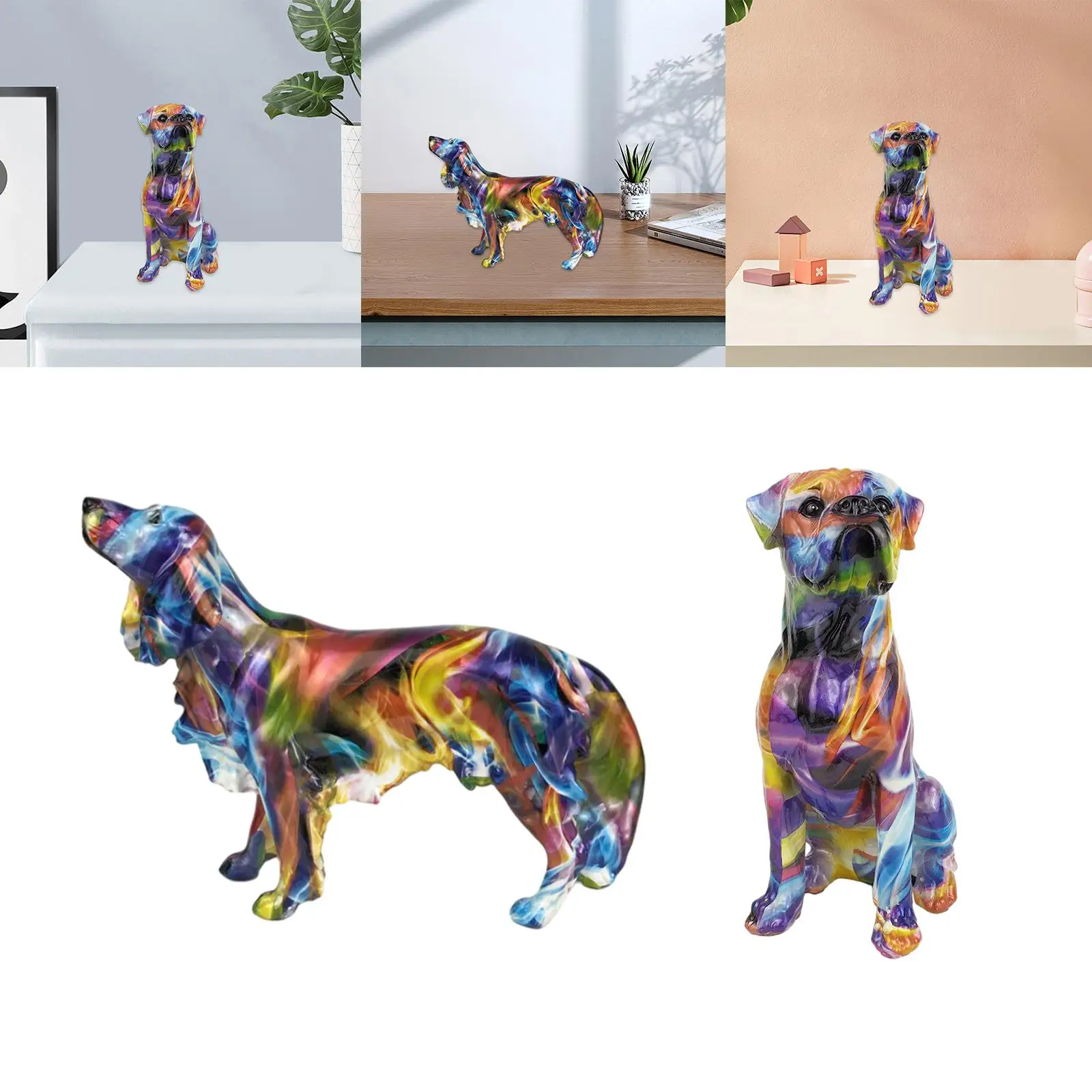 Statue Modern Colorful Figurine for Bedroom Home Living Room
