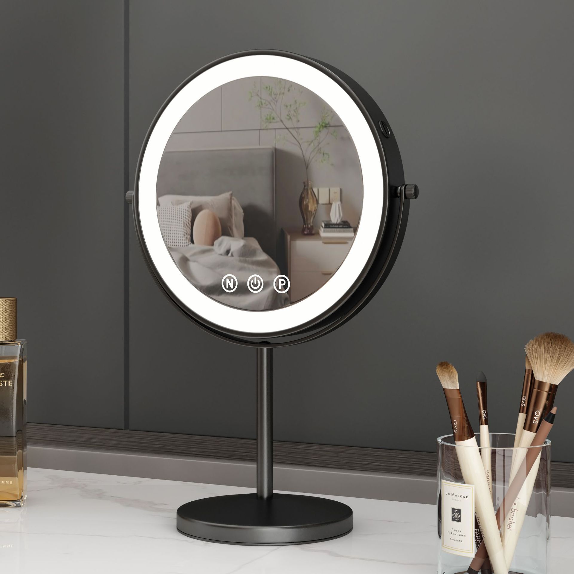 Best of 9 Inch 360 Degrees Bedroom Or Bathroom Table Lifting Makeup Mirror, 3X Magnifying Double Mirror With LED Light Cosmetic Mirror Reviews & Tips