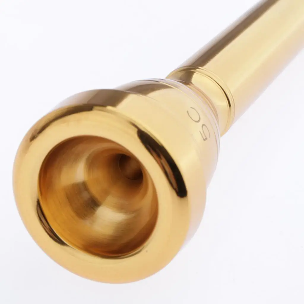 5C Size Trumpet Mouthpiece Brass copper material gold Plated Heavy Duty Shape