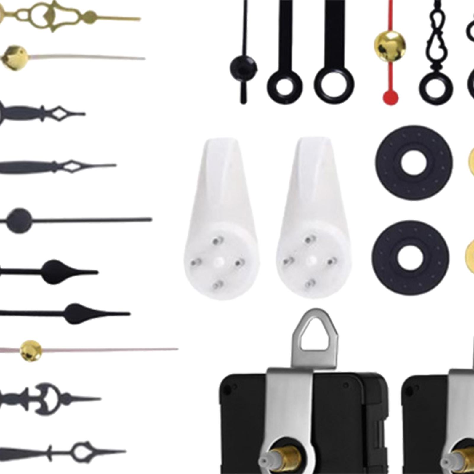 Quartz Wall Clock Movement Mechanism with 6 Set of Hands Repair Parts for Classroom