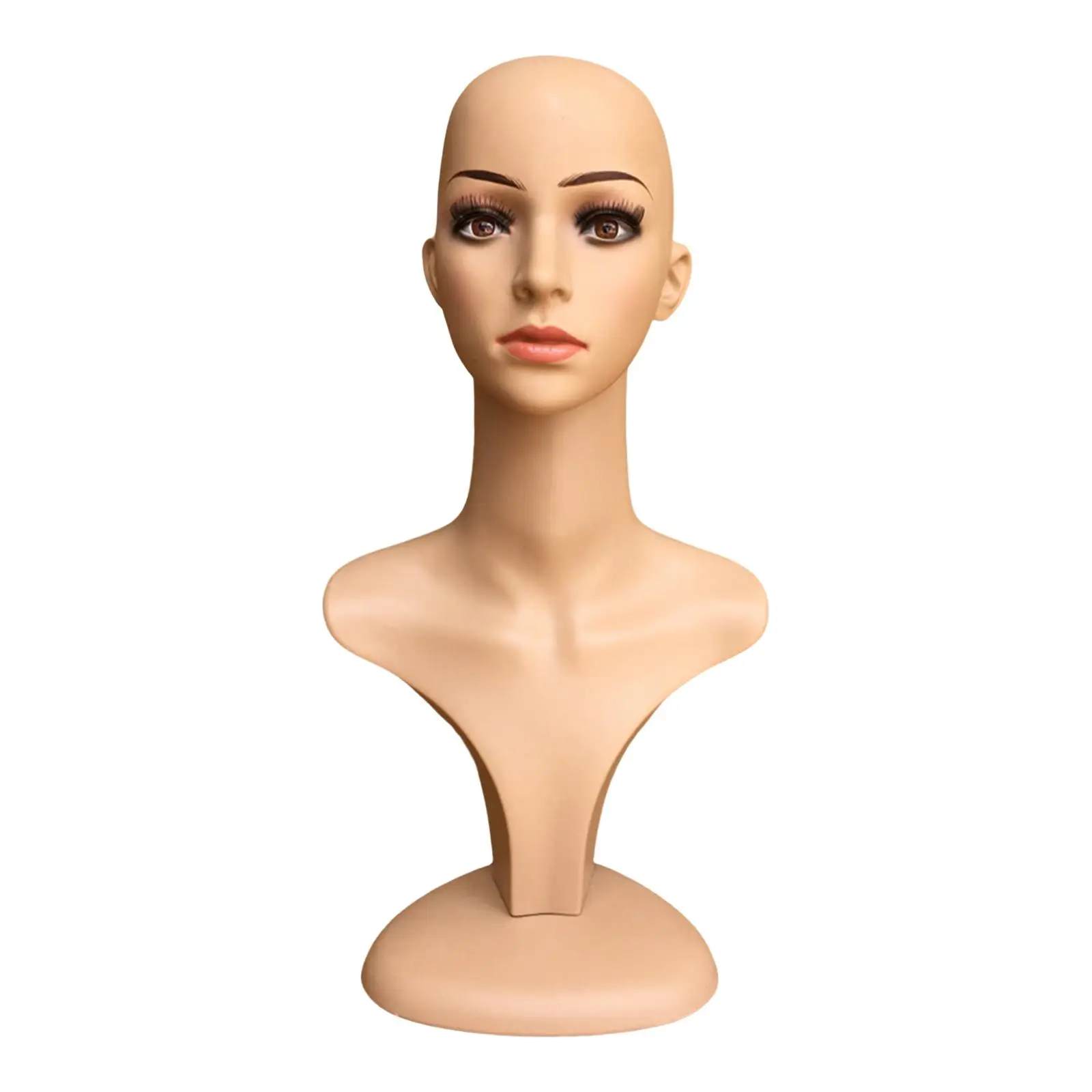 Mannequin Display Head with Shoulder for Necklaces Jewelry Headwear Glasses